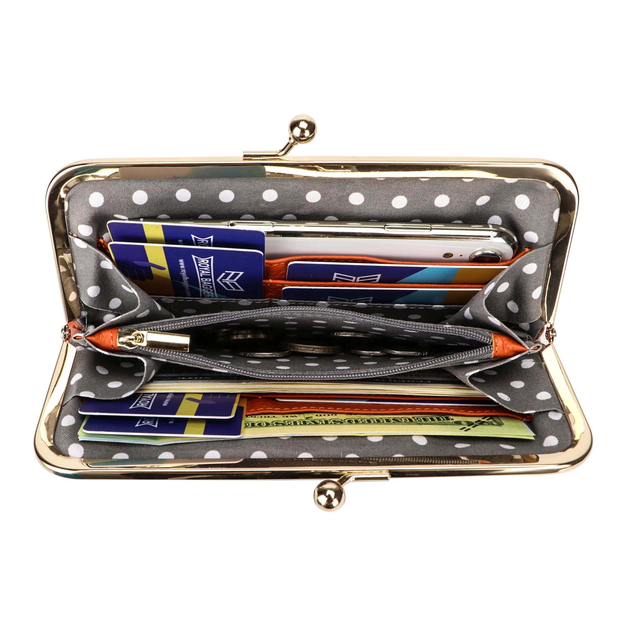 Royal Bagger Kiss Lock Wallet Purse