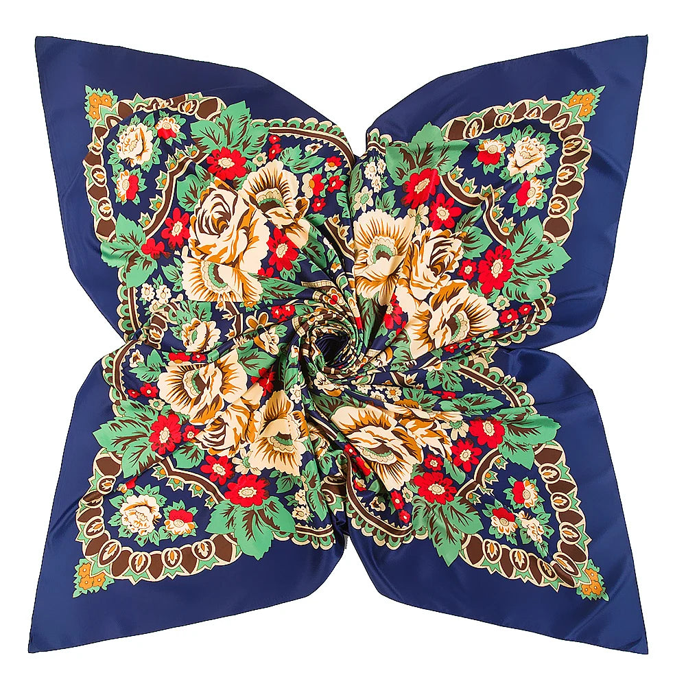 Luxury Brand Bohemia Print Winter Silk Scarf