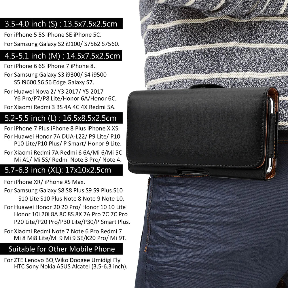 Universal Leather Case for iPhone Holster