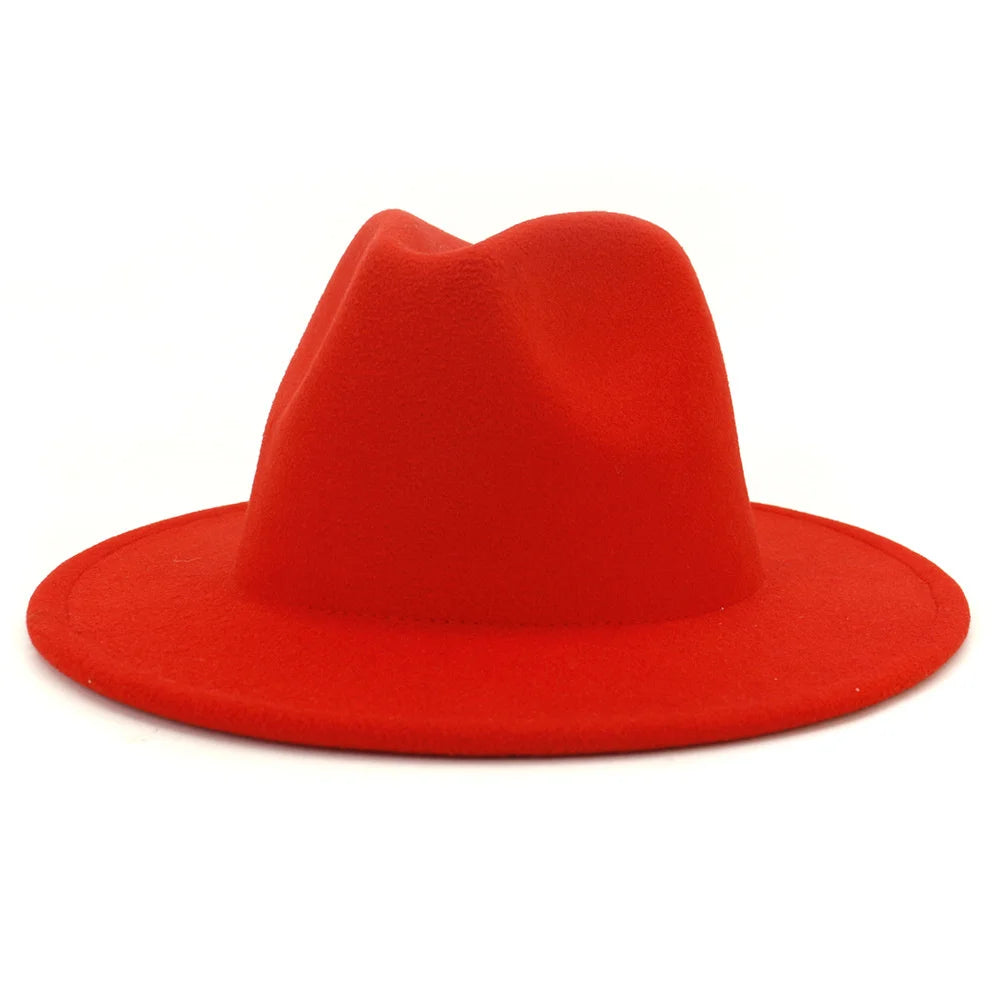 Classical Wool Felt Wide Brim Fedora Hat