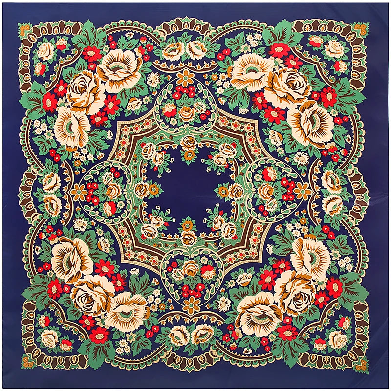 Luxury Brand Bohemia Print Winter Silk Scarf