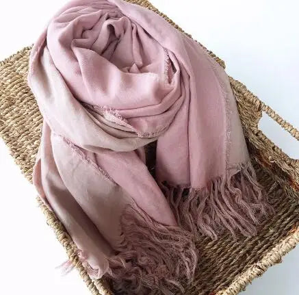 Autumn And Winter Thickened Warm Double-Sided Cotton Scarves