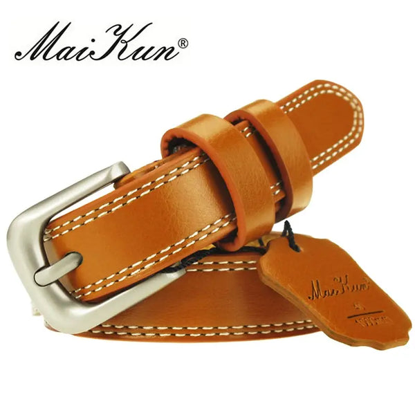 Top Quality Genuine Leather Belts for Women Cummerbund Luxury Female Belt Decorative Simple Waist Belt Candy Color Drop Shipping