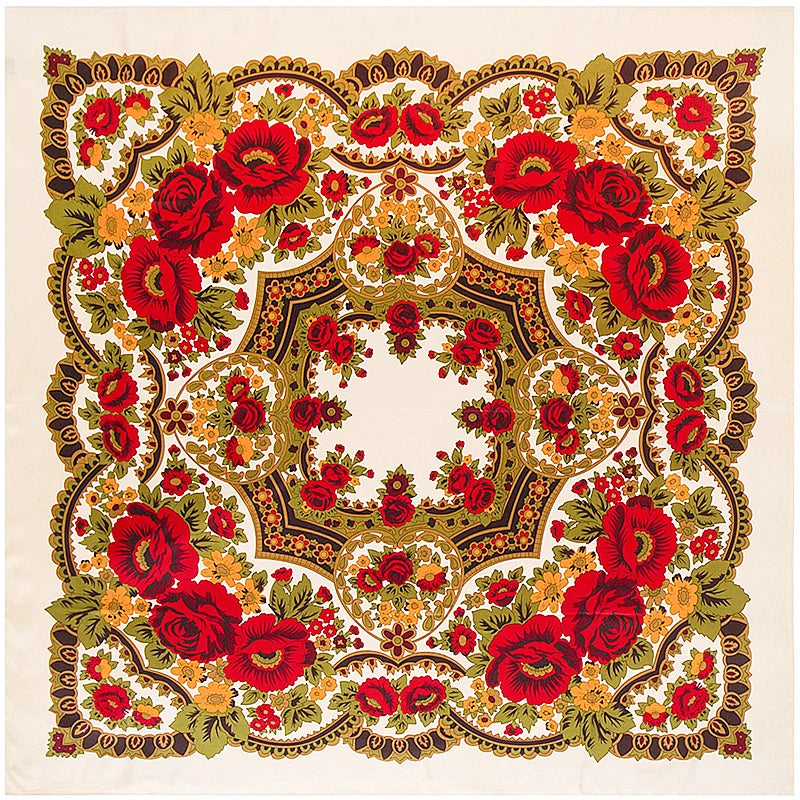 Luxury Brand Bohemia Print Winter Silk Scarf