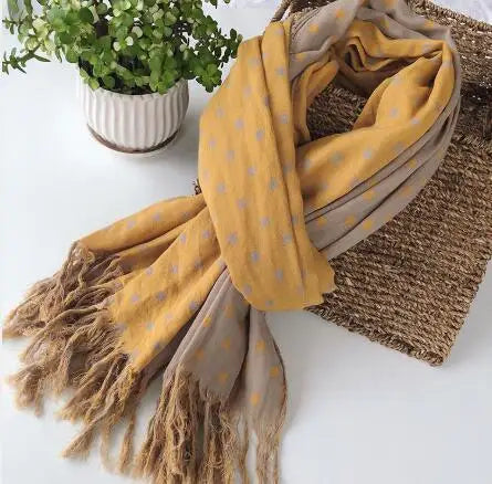 Japanese Design Warm Winter Cotton Scarf