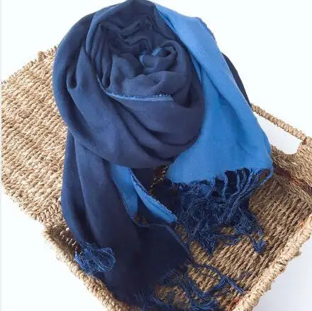 Autumn And Winter Thickened Warm Double-Sided Cotton Scarves