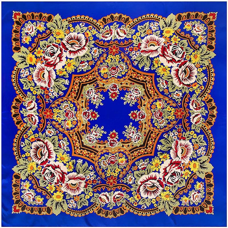 Luxury Brand Bohemia Print Winter Silk Scarf