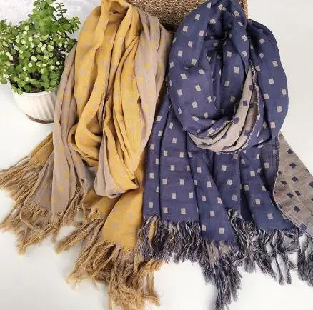 Japanese Design Warm Winter Cotton Scarf