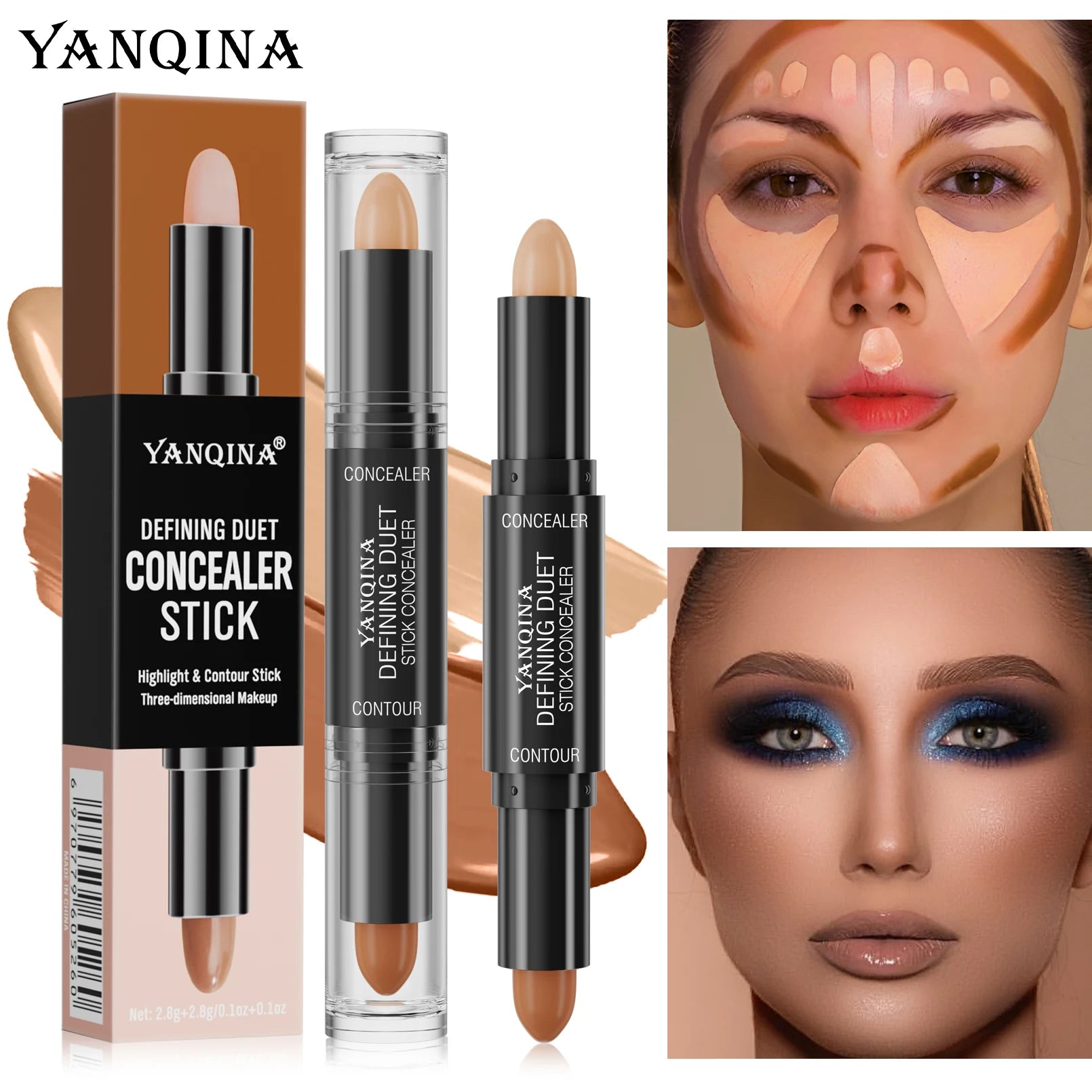 1PC Face Foundation Concealer Pen Long Lasting Dark Circles Corrector Contour Concealers Stick Cosmetic Makeup