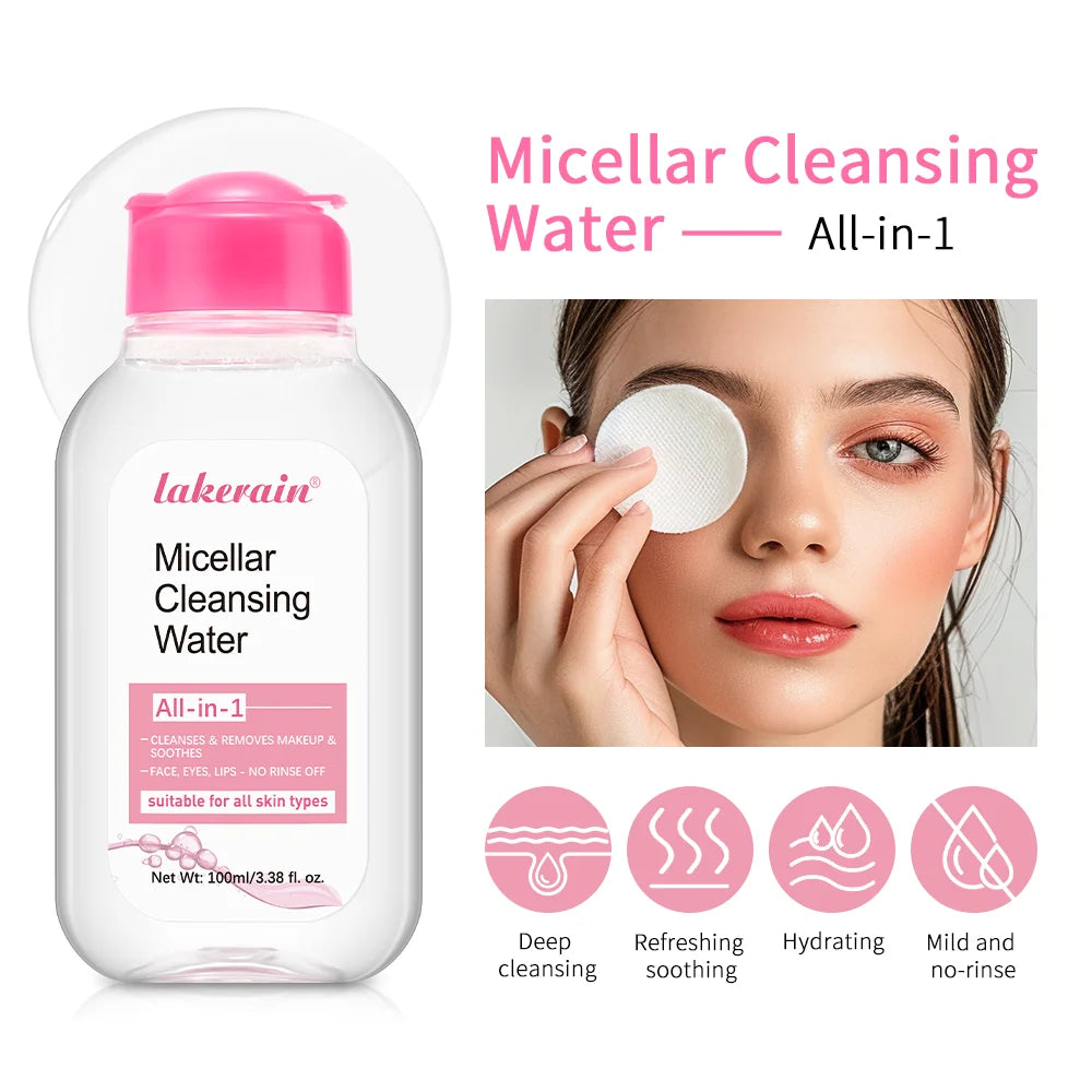 100ml Garnier Micellar Water Hydrating Facial Cleanser Deep  Makeup Remover Cleaning Water Refresh Hydrate Cleansing Skin