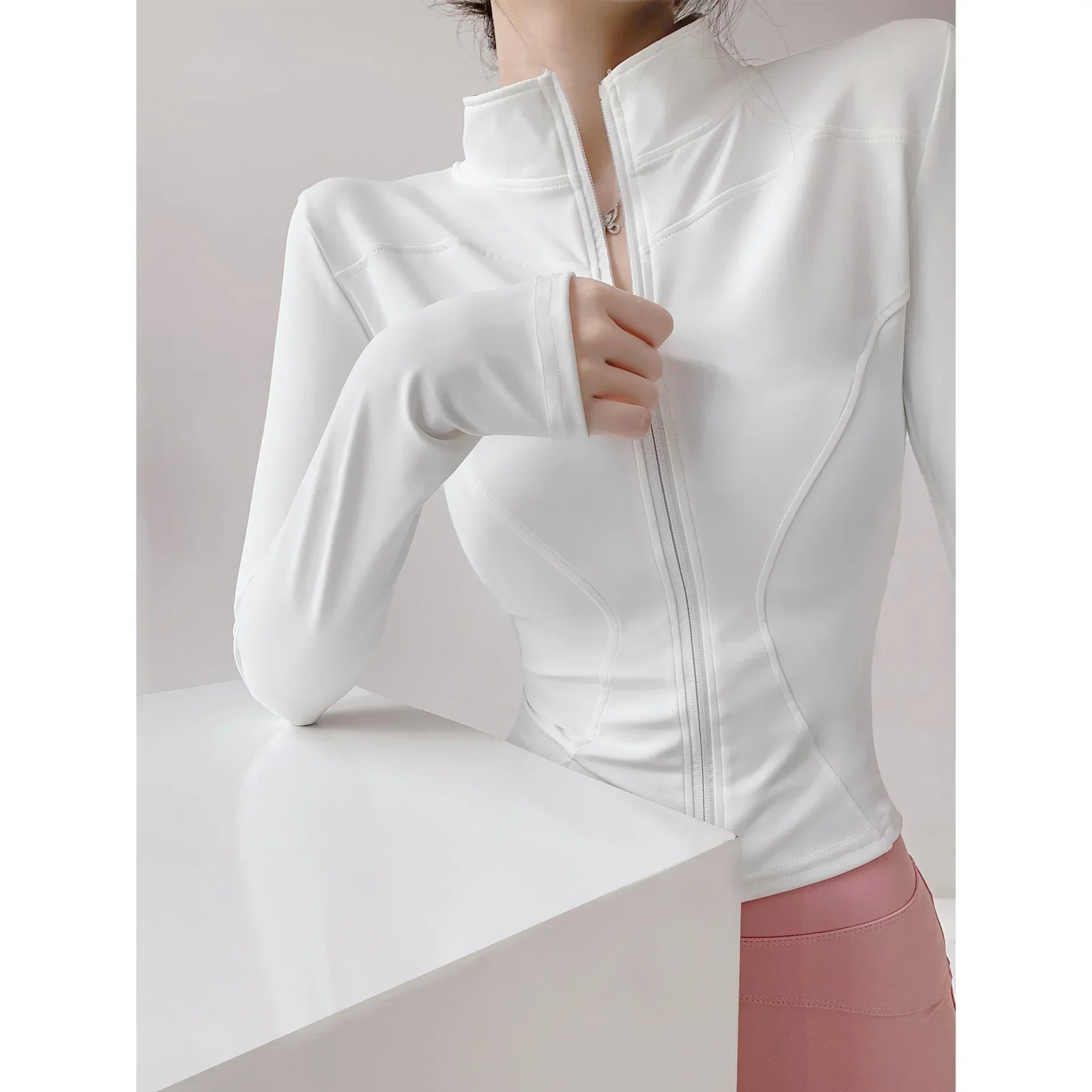 2024 Sun Quick Drying Sports Coat Women's Tight Top Yoga Jacket Long Sleeve Zipper