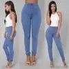 2021 NEW HOT SALE Women Denim Skinny Jeggings Pants High Waist Stretch Jeans Pure Color Slim Pencil Trousers боди женское