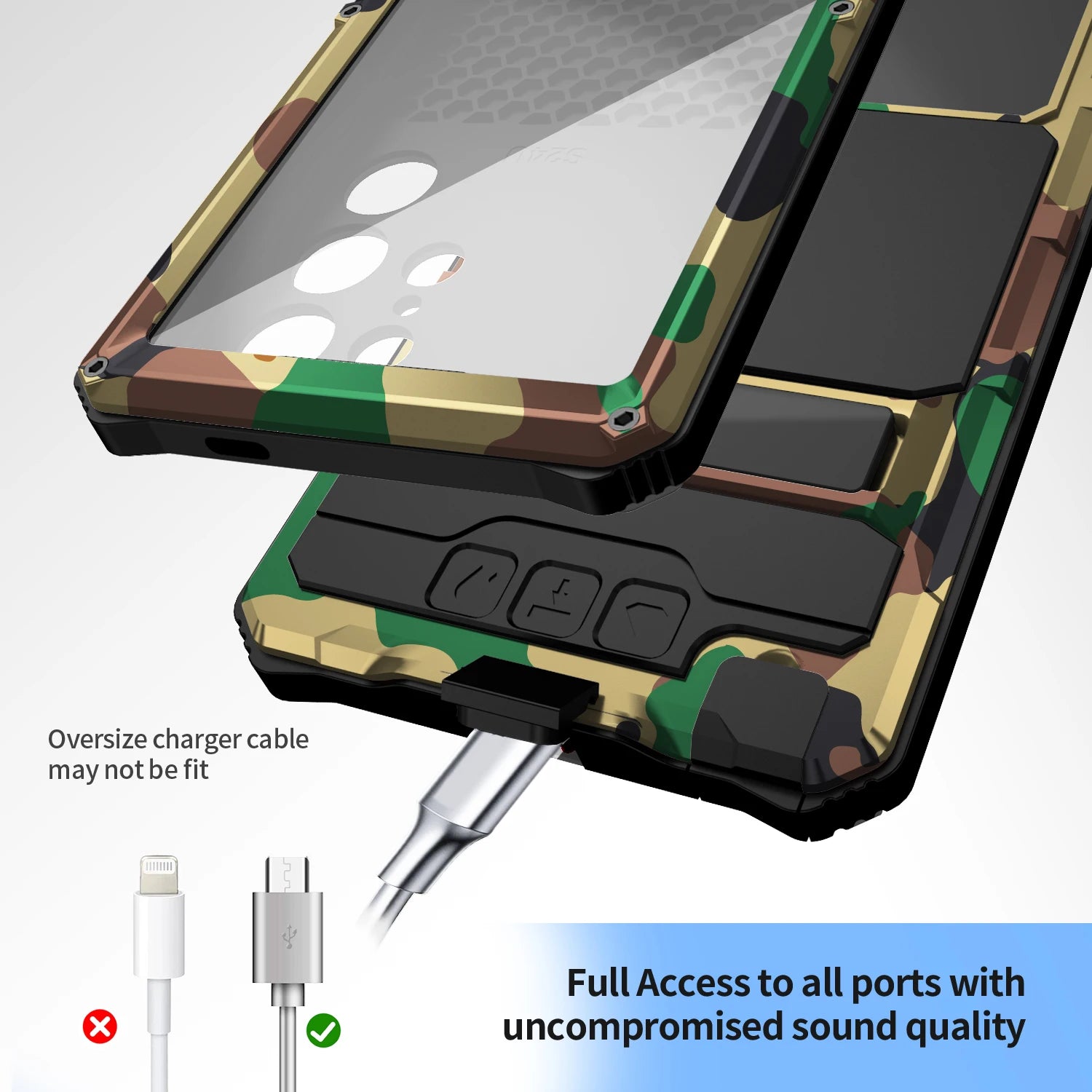 Ultra Heavy Tank Armor Aluminum Metal Phone Case For Samsung S24