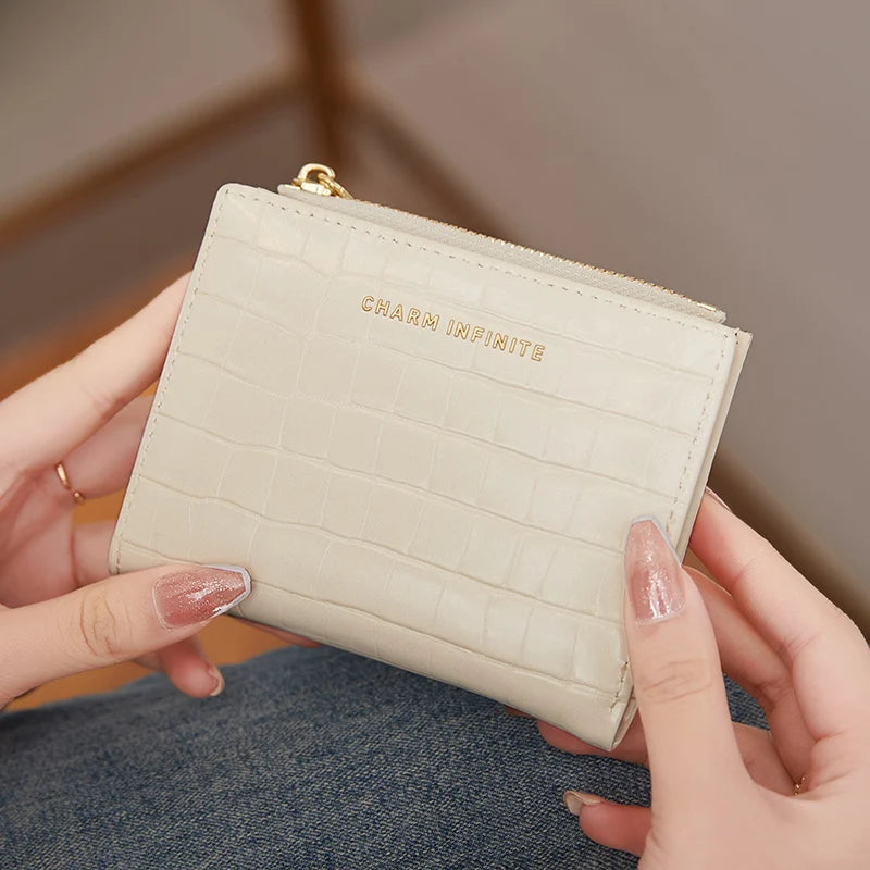 Multi-functional stylish zipper small wallet