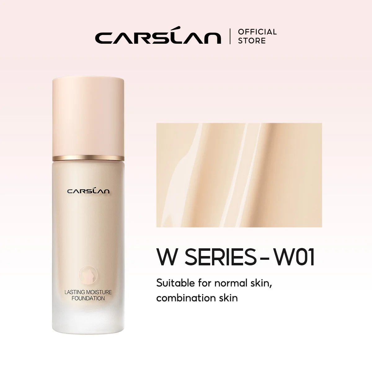 CARSLAN Long-lasting Moisture Matte Liquid Face Foundation Full Coverage Concealer Whitening Oil Control Face Base Makeup