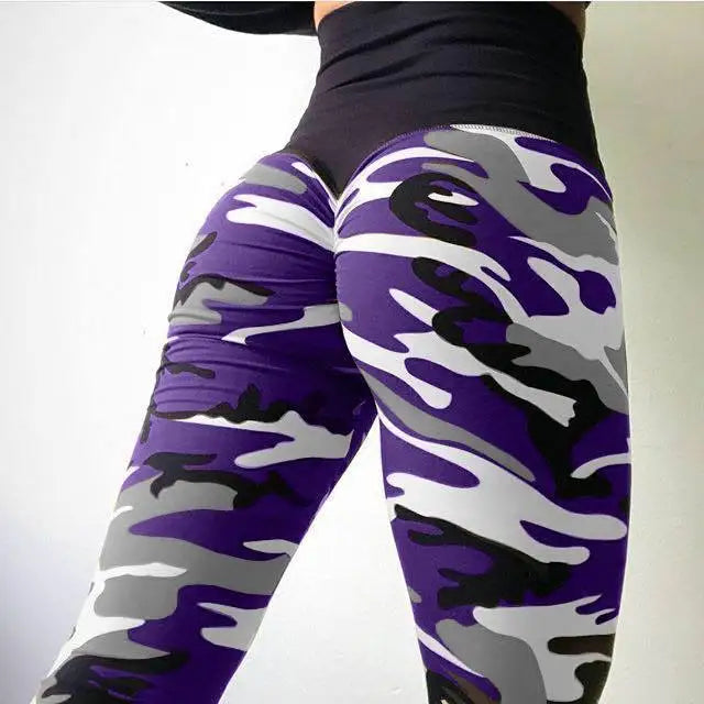 High Waist Camo Leggings Women Fitness Slim Leggings High Elastic Hip Liftting Gym Outdoor Trainning Fashion Knit Yoga Tights