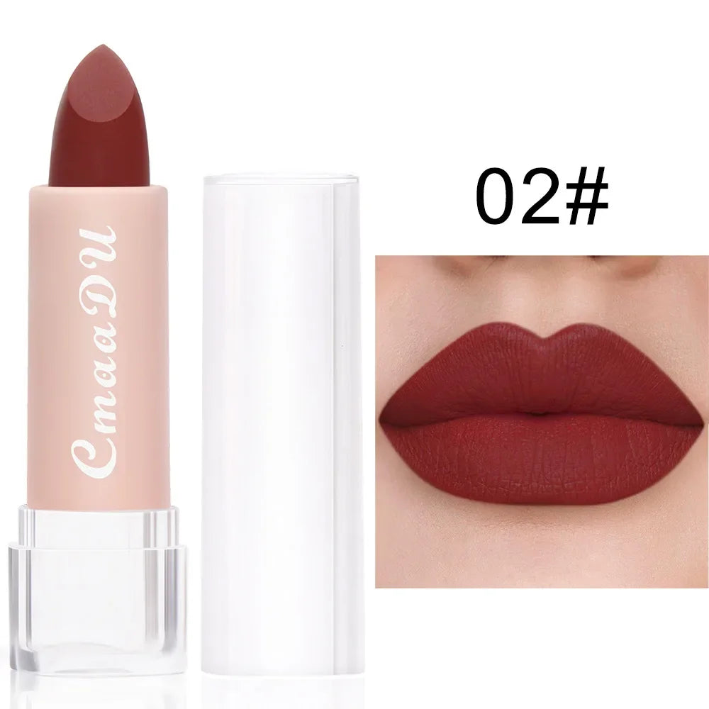 1PC Matte Nude Lipstick Waterproof Long Lasting