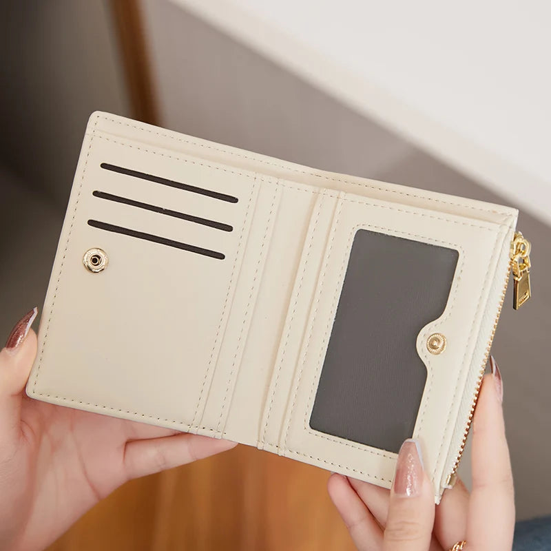 Multi-functional stylish zipper small wallet