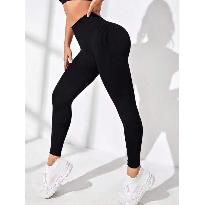 High Waist Slim Fit Shape Your Body Yoga Sports Leggings Stretchy Bike Pants For Women's Activewear