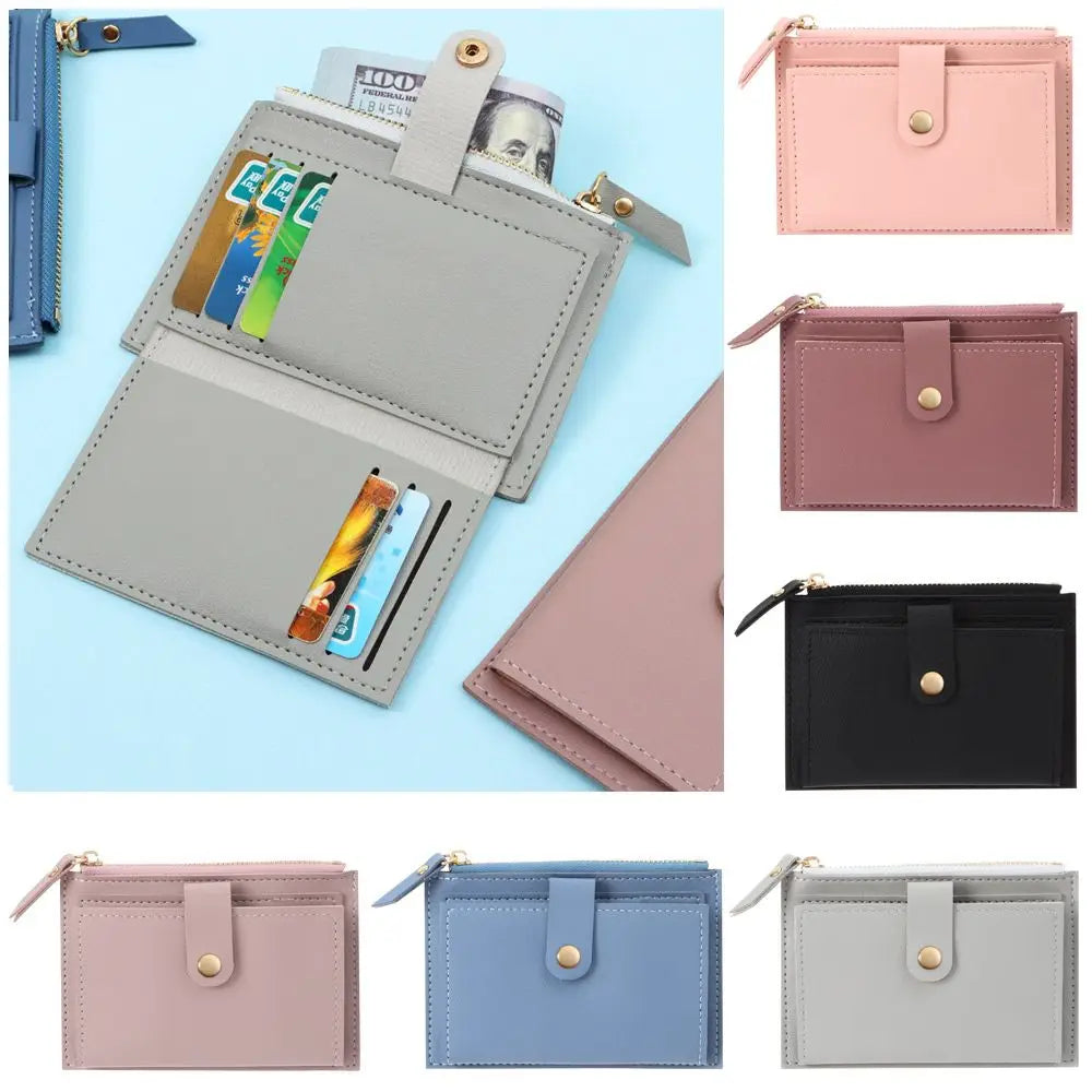 Solid Color PU Leather Mini Coin Purse