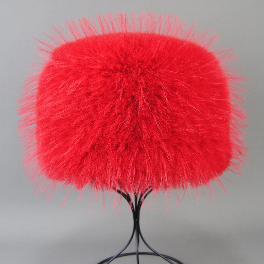 Autumn and Winter 2024 Women’s Fashion Dome Hat – False Raccoon Fur Russian Mongolian Style