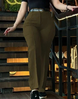 Ogilvy Mather Solid Elegant Female Lady Women's Legs Pants Palazzo Flared Wide Killer High Waist