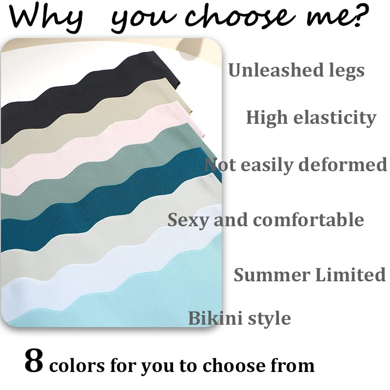 FINETOO 4Pcs Women's Sexy Panties Ice Silk Satin Seamless Thongs Fashion Seamless Panties Sexy Lingerie Lady Wavy Edge G-Strings