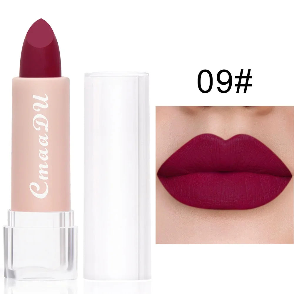 1PC Matte Nude Lipstick Waterproof Long Lasting