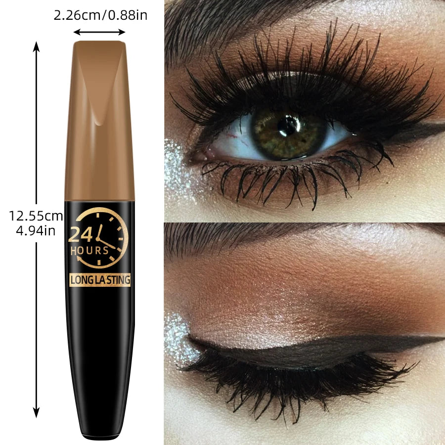 5D Eye Black Mascara Waterproof Lengthens Eyelashes Extension Silk Fiber Mascare Eye Makeup for Women Cosmetic Korean Make up