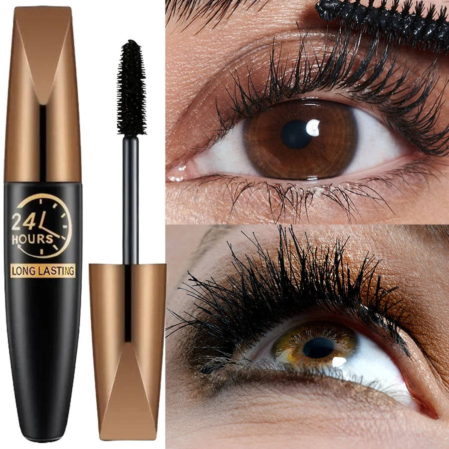 5D Eye Black Mascara Waterproof Lengthens Eyelashes Extension Silk Fiber Mascare Eye Makeup for Women Cosmetic Korean Make up