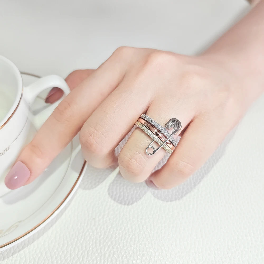 Three Layers Designer Fashion Ring for Women