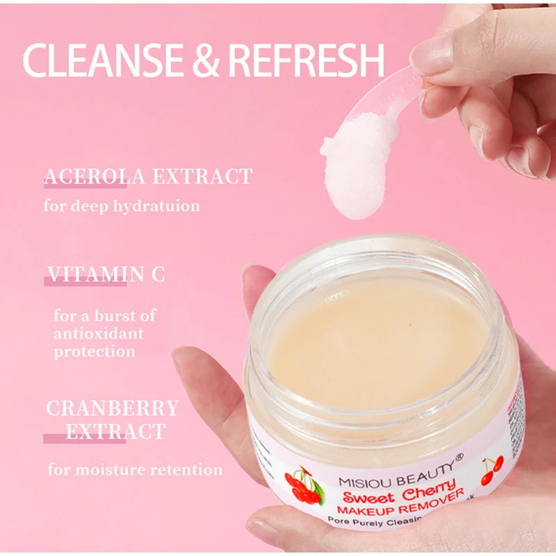 Deep Cleansing Pore Cleaning Face Cream Moisturizing Mild Non Irritating Fruit Flavor Makeup Remover Eye Lip Face 3 In 1 Makeup