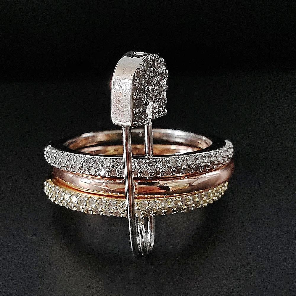 Three Layers Designer Fashion Ring for Women