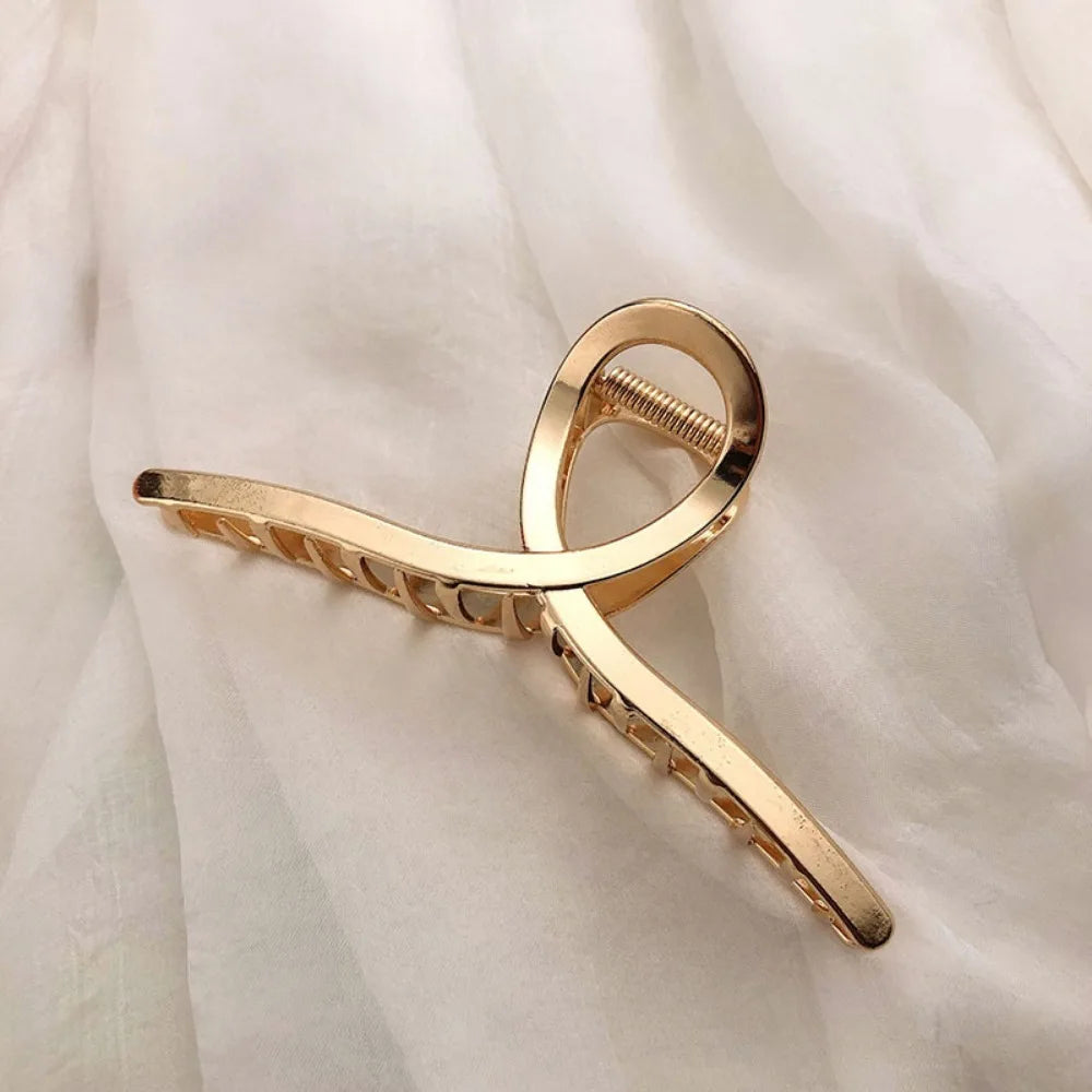 Gold Color Hollow Geometric Hair Clips