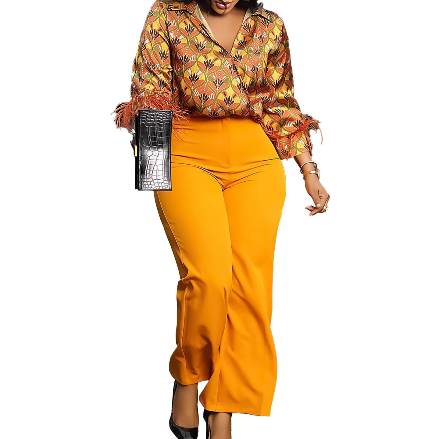 2 Piece Women Sets 2025 New Arrival Plus Size Spring Summer Matching Sets Print Two Pieces Sets Top Pants Suits Outfits Clothing