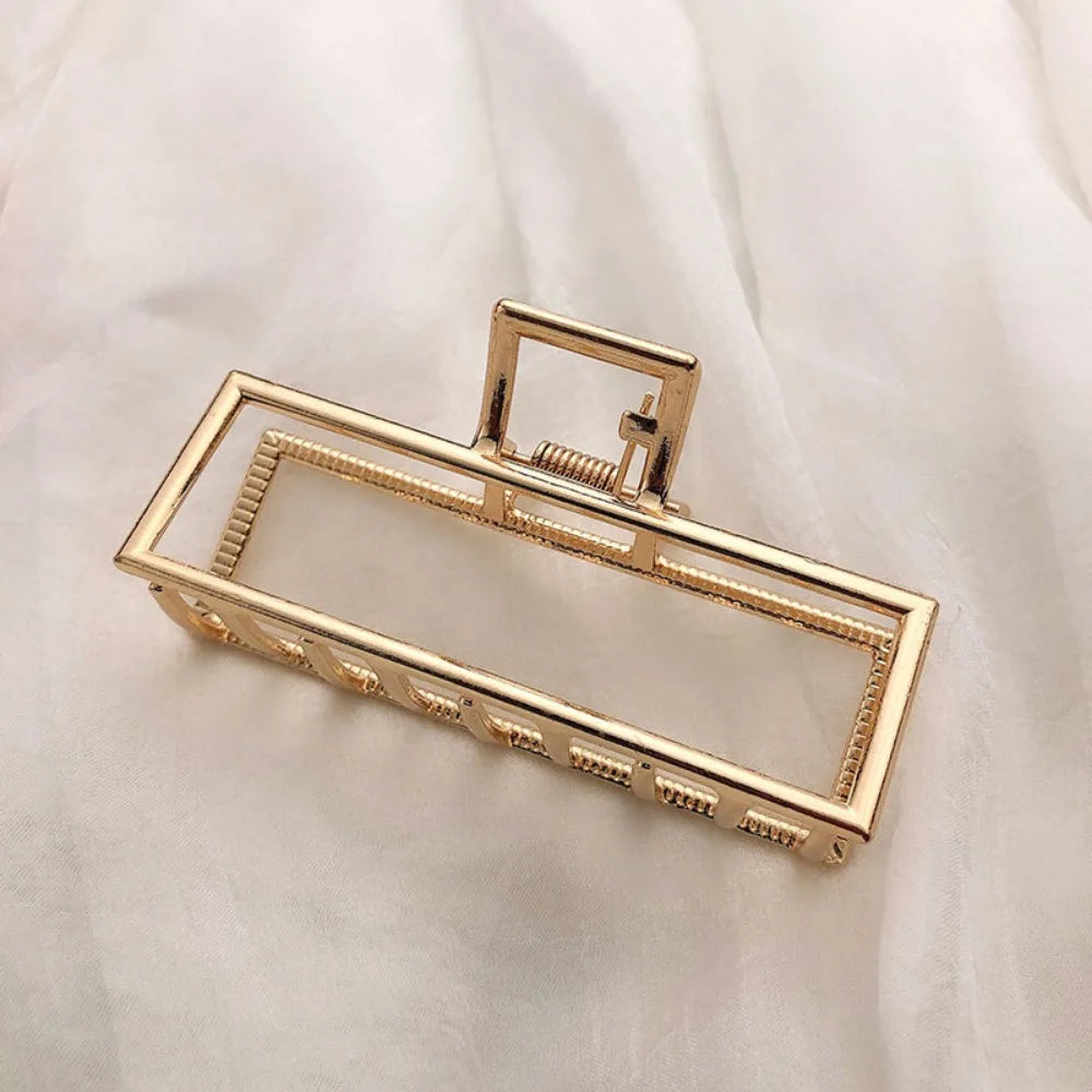 Gold Color Hollow Geometric Hair Clips