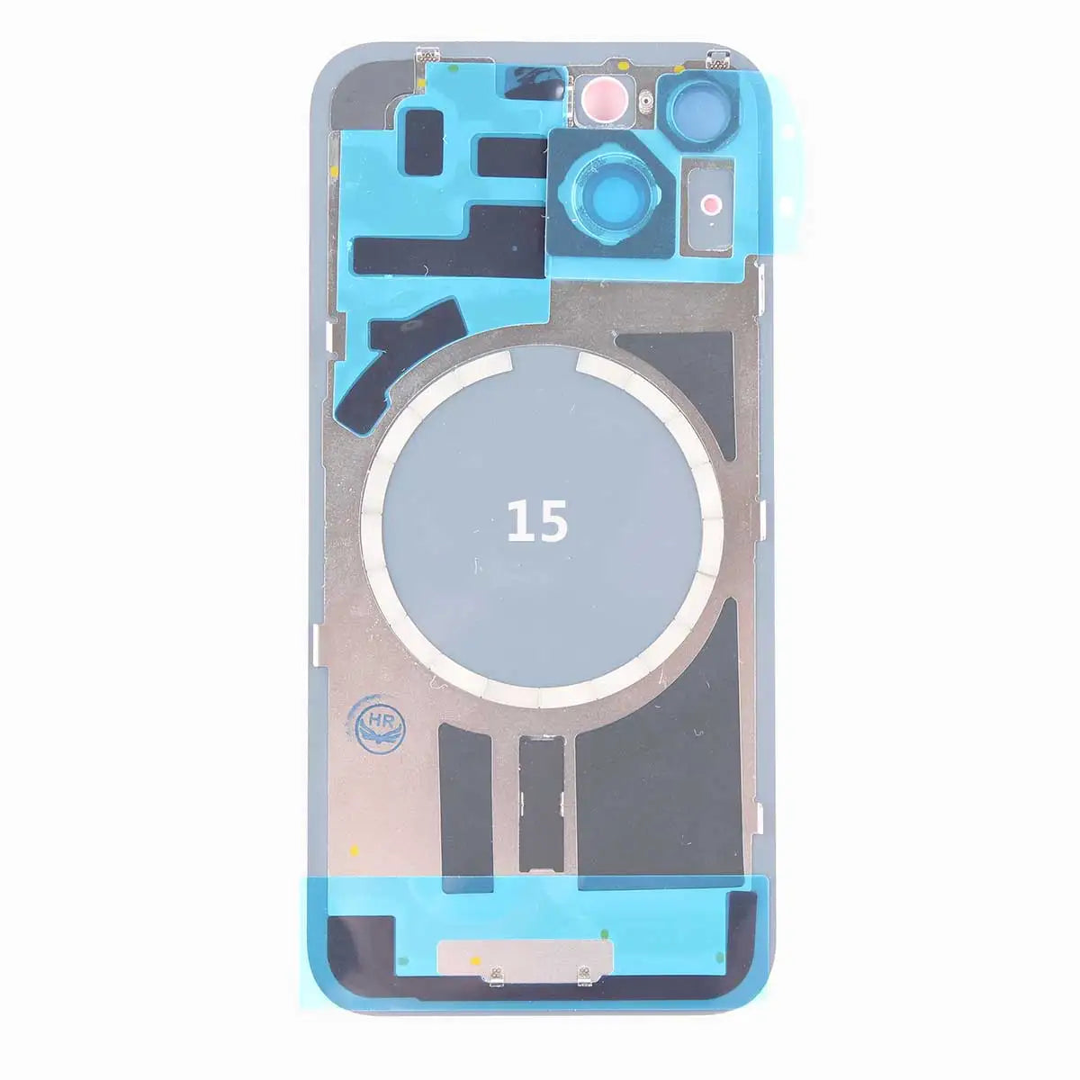 Battery Back Cover Glass With Iron Plate Magnetic Ring Case