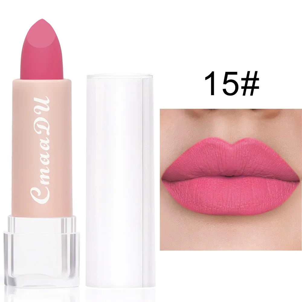 1PC Matte Nude Lipstick Waterproof Long Lasting