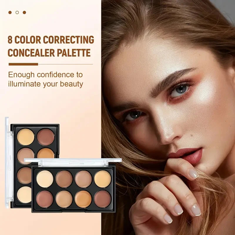 3 in 1 palette, contour concealer, long lasting, covers skin imperfections, creates a perfect and natural 3D makeup look