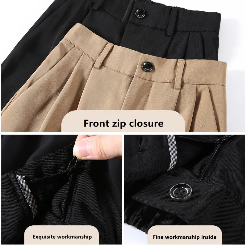 Women'S Loose Spring Summer 2024 New High Waist Wide Legs Slim Casual Trousers