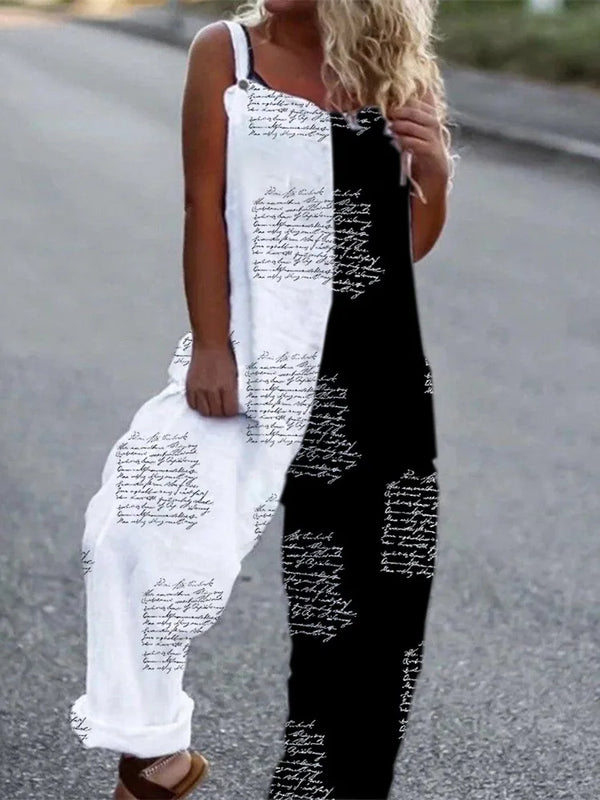 Elegant Vintage Retro Floral Print Women Jumpsuits Summer New Spaghetti Strap Casual Streetwear Office Rompers Overalls Female