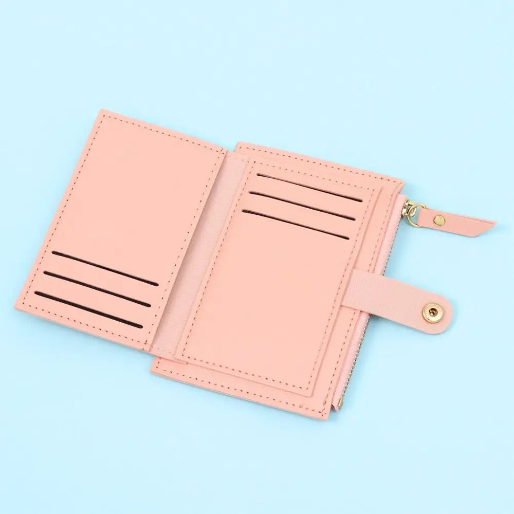 Solid Color PU Leather Mini Coin Purse