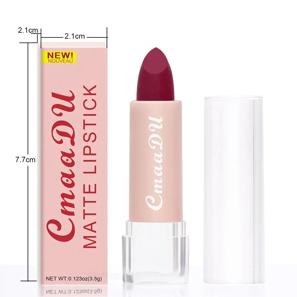 1PC Matte Nude Lipstick Waterproof Long Lasting