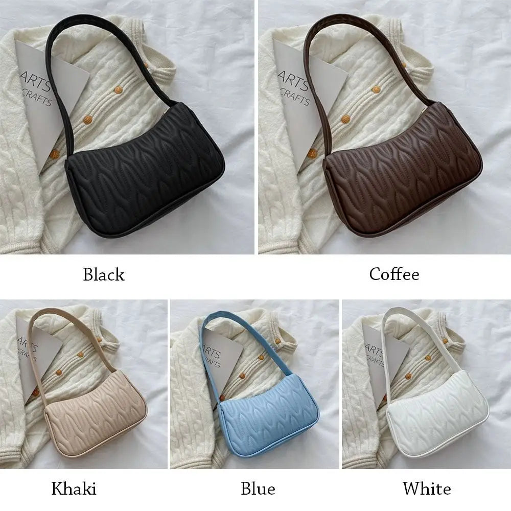 Fashion Women Handbag – PU Leather Shoulder Bag – Casual Solid Color Messenger Bag