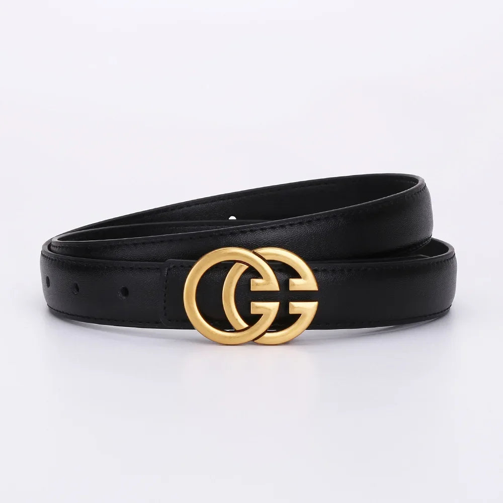 2023 Hot-Selling Women’s Fashion Belt – Light Luxury Business Alloy Letter Buckle