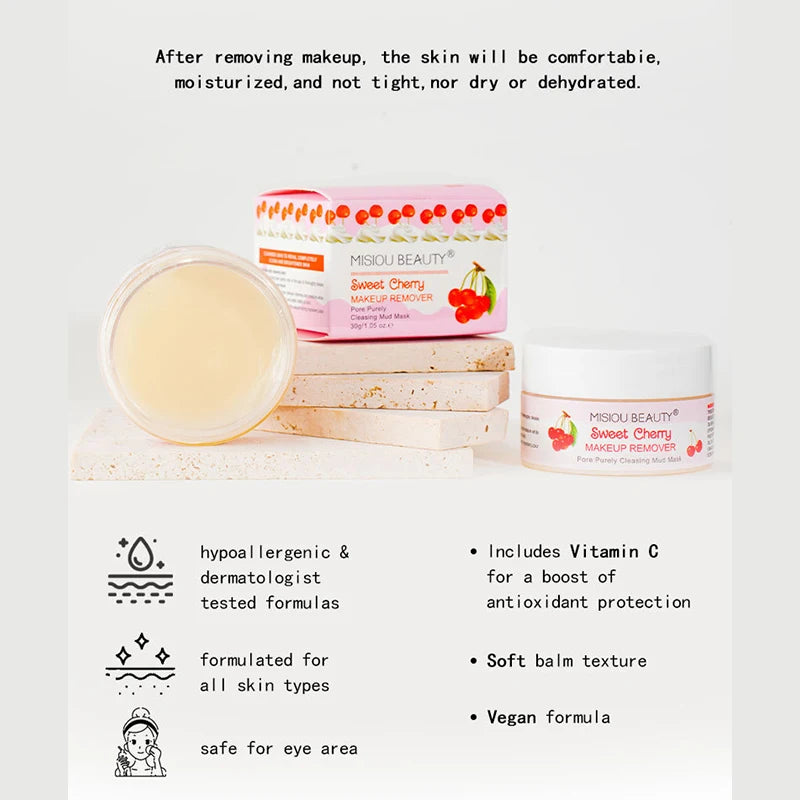 Deep Cleansing Pore Cleaning Face Cream Moisturizing Mild Non Irritating Fruit Flavor Makeup Remover Eye Lip Face 3 In 1 Makeup