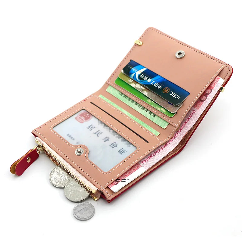 Short Pink Coin Purse Fashion Wallets