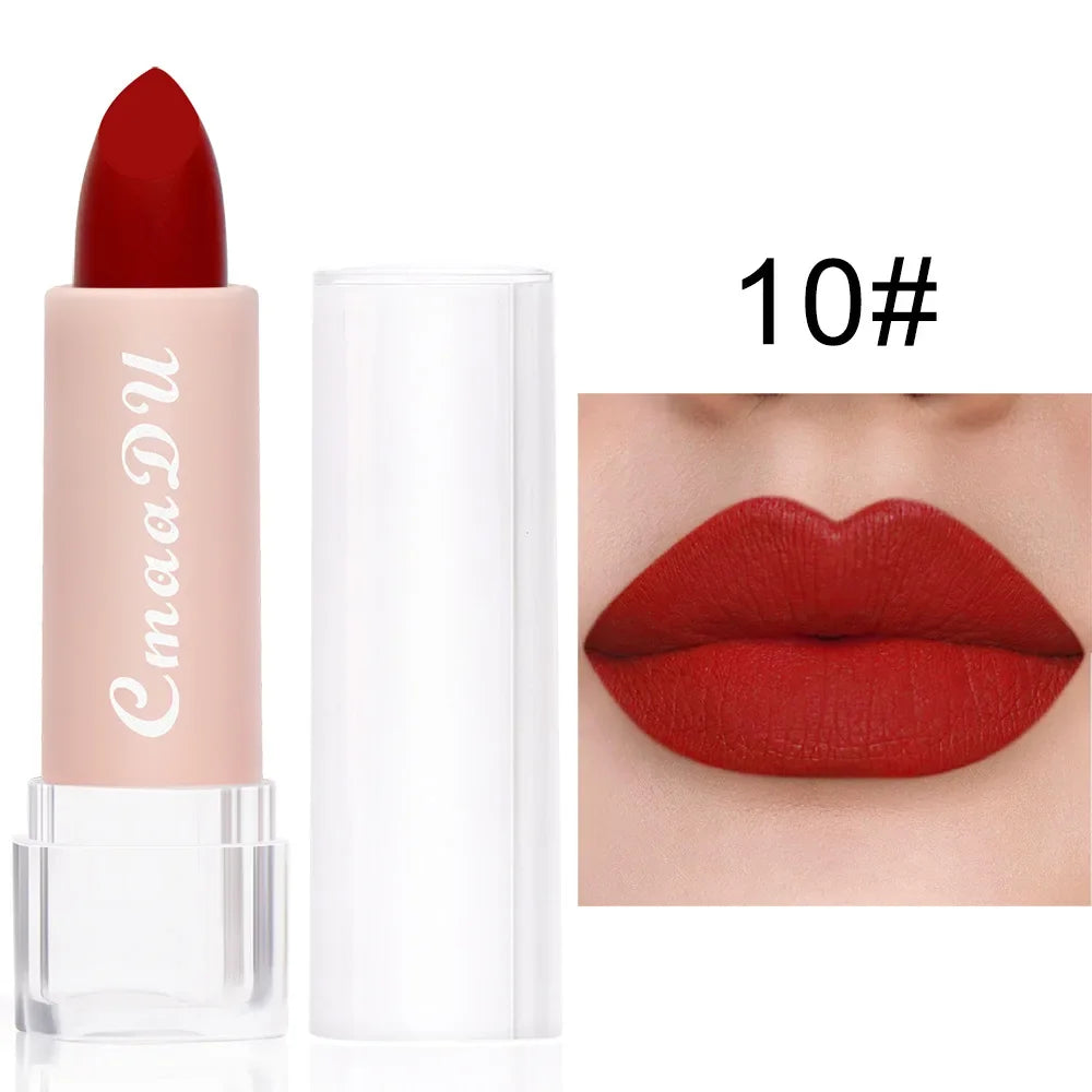 1PC Matte Nude Lipstick Waterproof Long Lasting