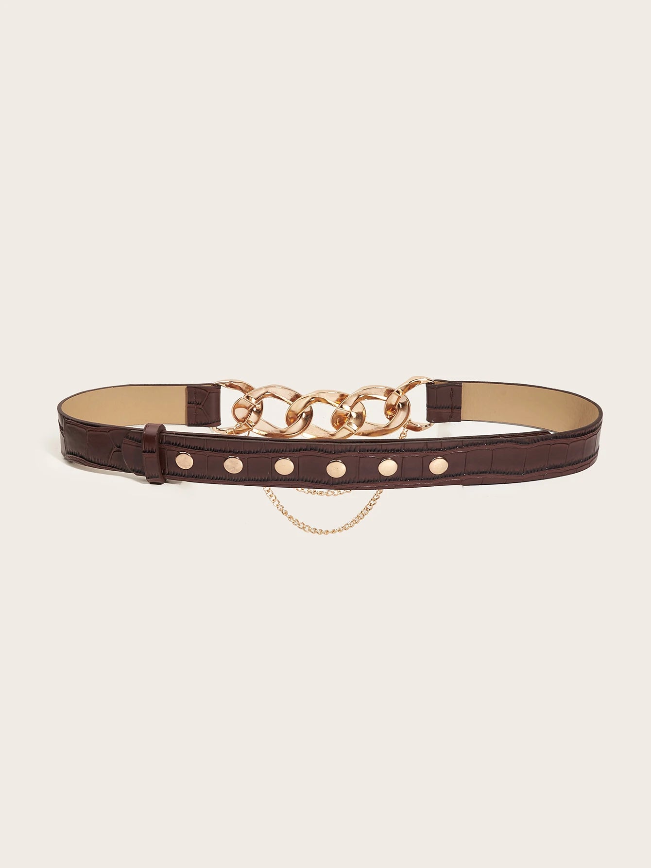 Fashionable Women's Belt with Removable Chain Buckle – Trendy and Versatile Accessory