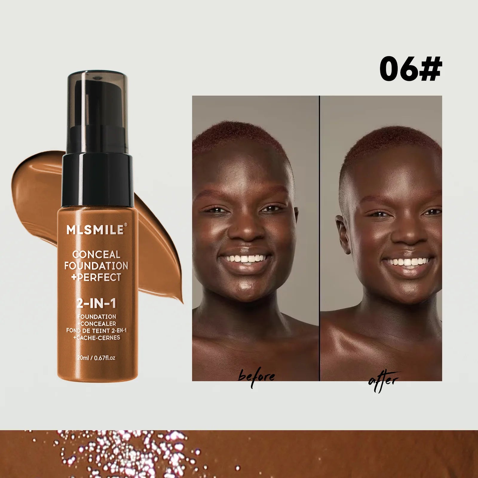 Concealer Matte Foundation BB Cream Oil Control Pre-Makeup Primer Natural Waterproof and Long-lasting Makeup Foundation Makeup